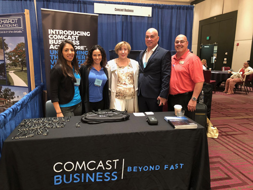 Comcast business team at trade show
