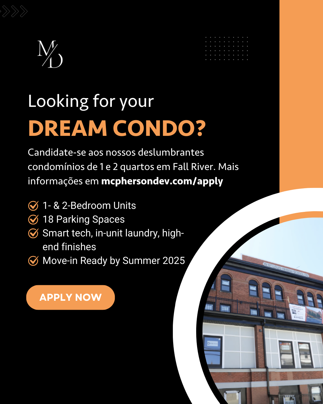 Social post — Portuguese language ad